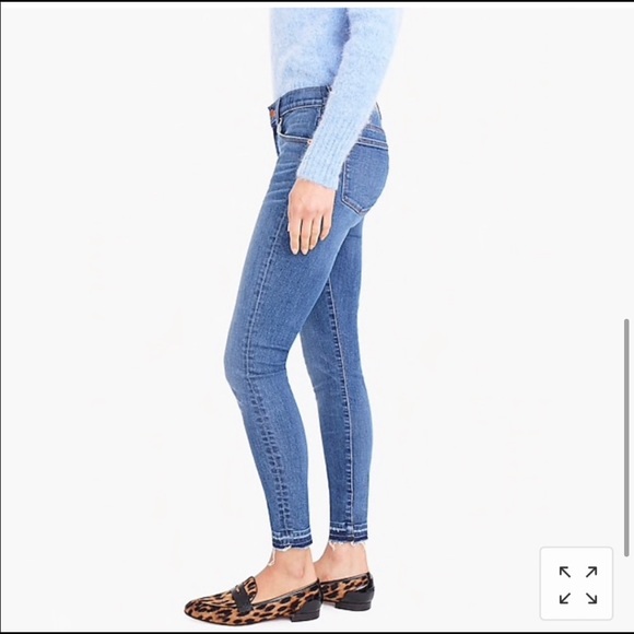 J.Crew 8” Toothpick Blue Jean with Let-Down Hem size 25 - Picture 4 of 9